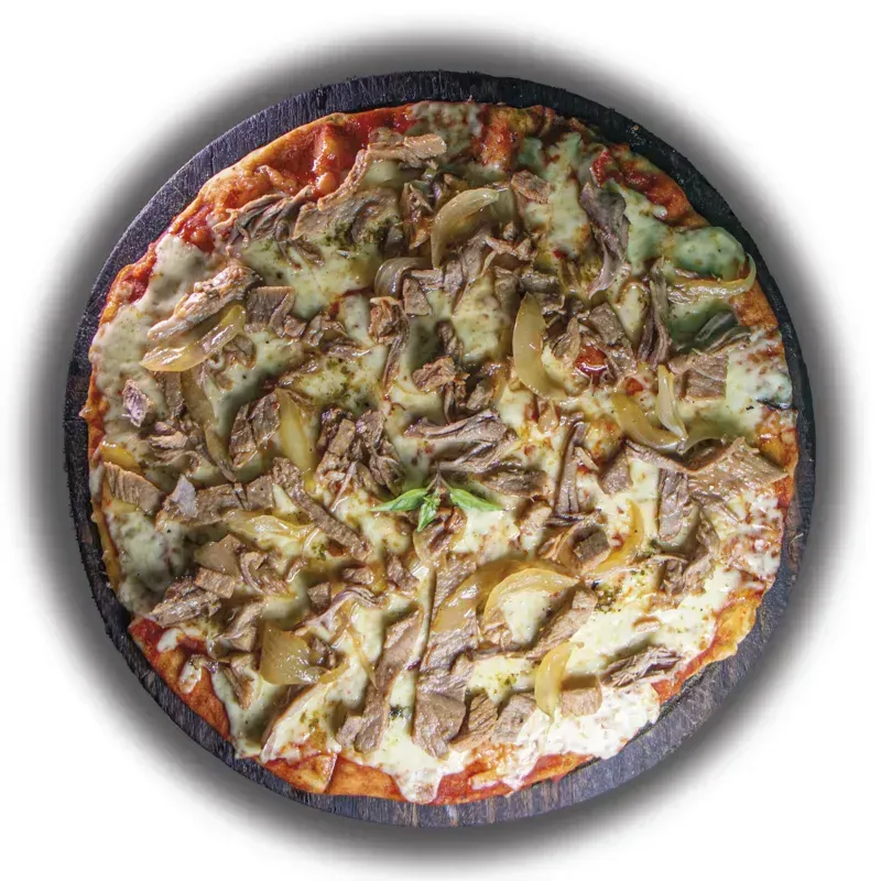 Pizza Santiaguera c/ Queso Gouda 