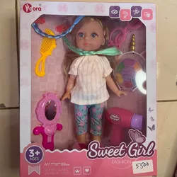 Muñeca con cintilo de unicornio 