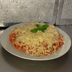Espaguetis de queso gouda 