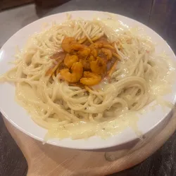 Espagueti camarón/gouda