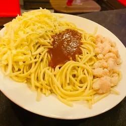 Espagueti camarón/gouda