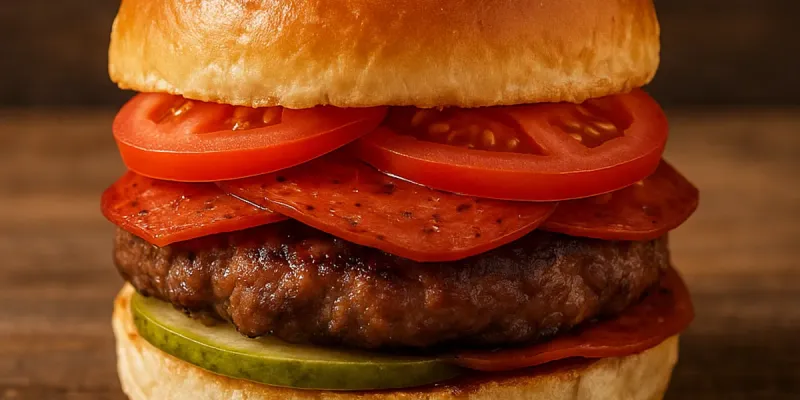 Hamburguesa con chorizo 