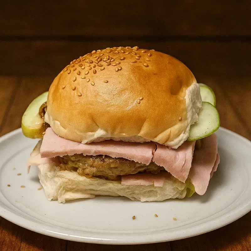 Hamburguesa con jamón 