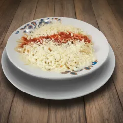 Spaghetti con queso