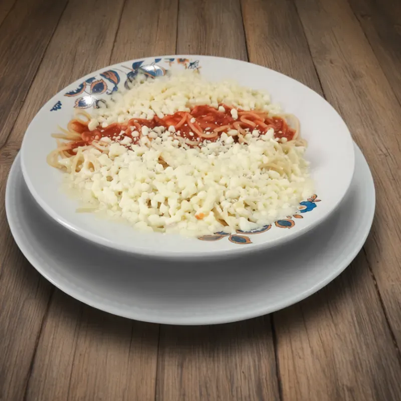 Spaghetti con queso