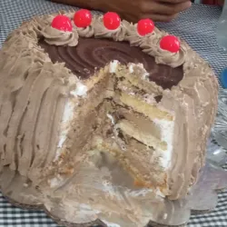 Tarta de vainilla y Chocolate