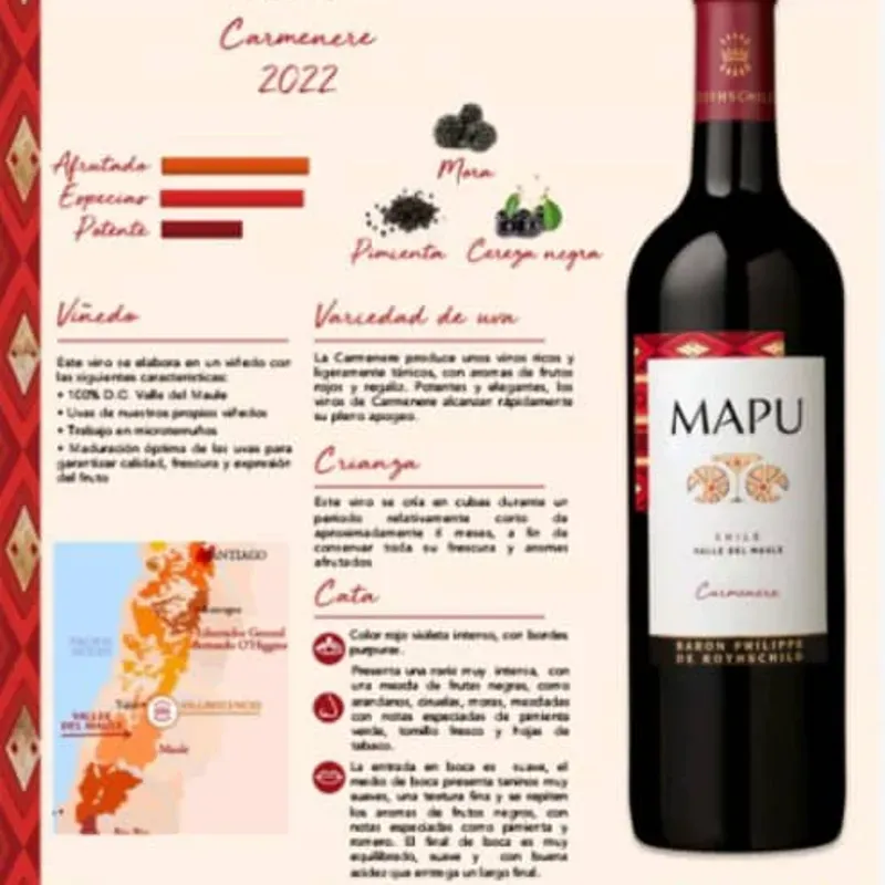 MAPU CARMENERE 2022