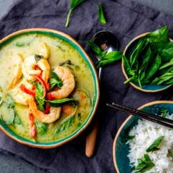  GAENG KHIAO WAN GUNG Thai curry verde con Camarones