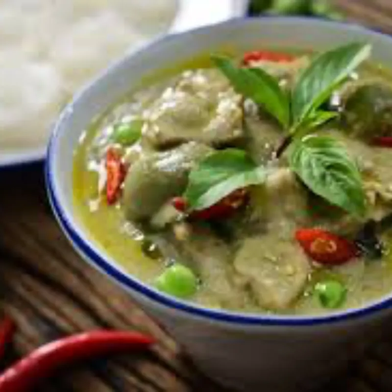 GAENG KHIAO WAN Thai curry verde con cerdo /Thai green curry with pork