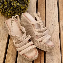 Sandalias de Rafia altas