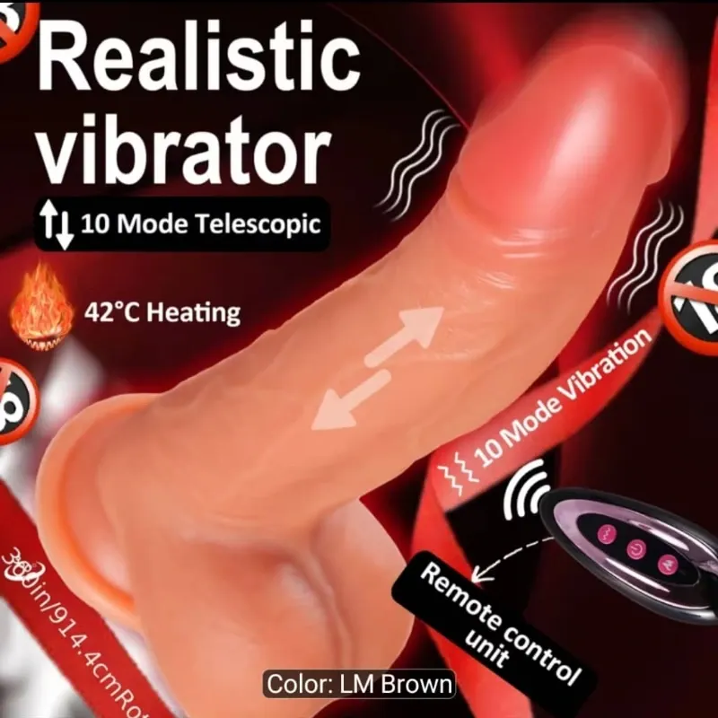 🖤 Dildo realista de calentamiento 🔥