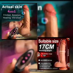 🖤 Dildo realista de calentamiento 🔥