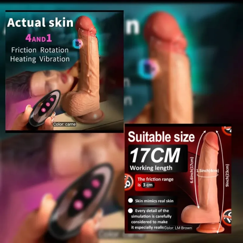 🖤 Dildo realista de calentamiento 🔥