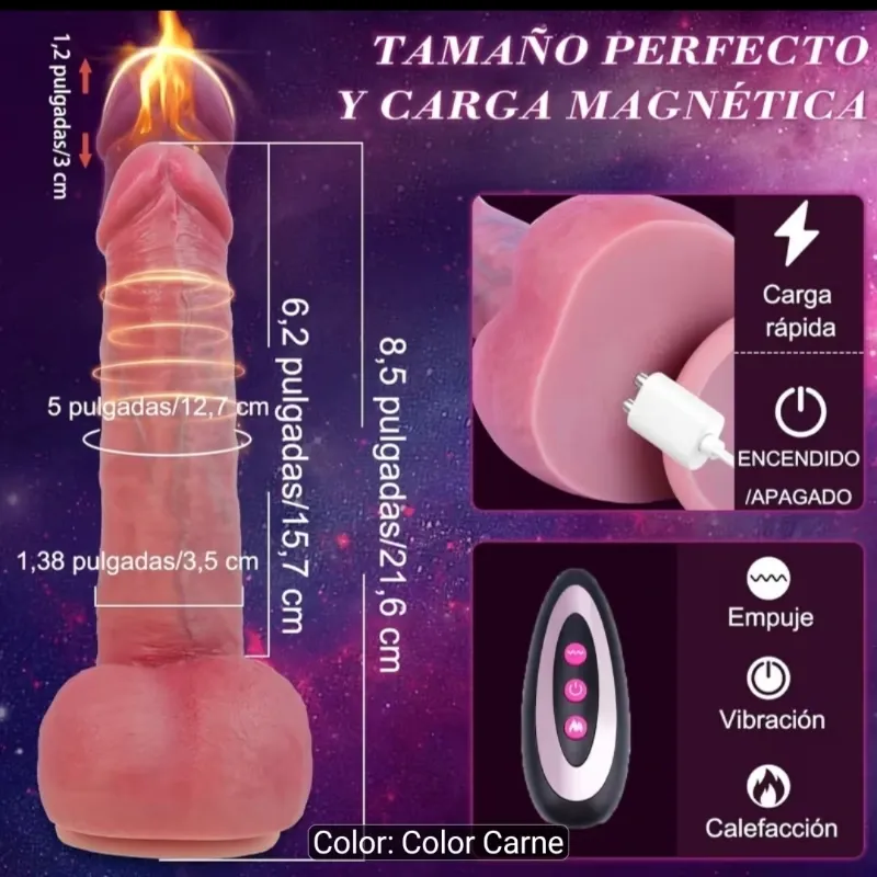 🔥 Dildo realista de calentamiento 🔥