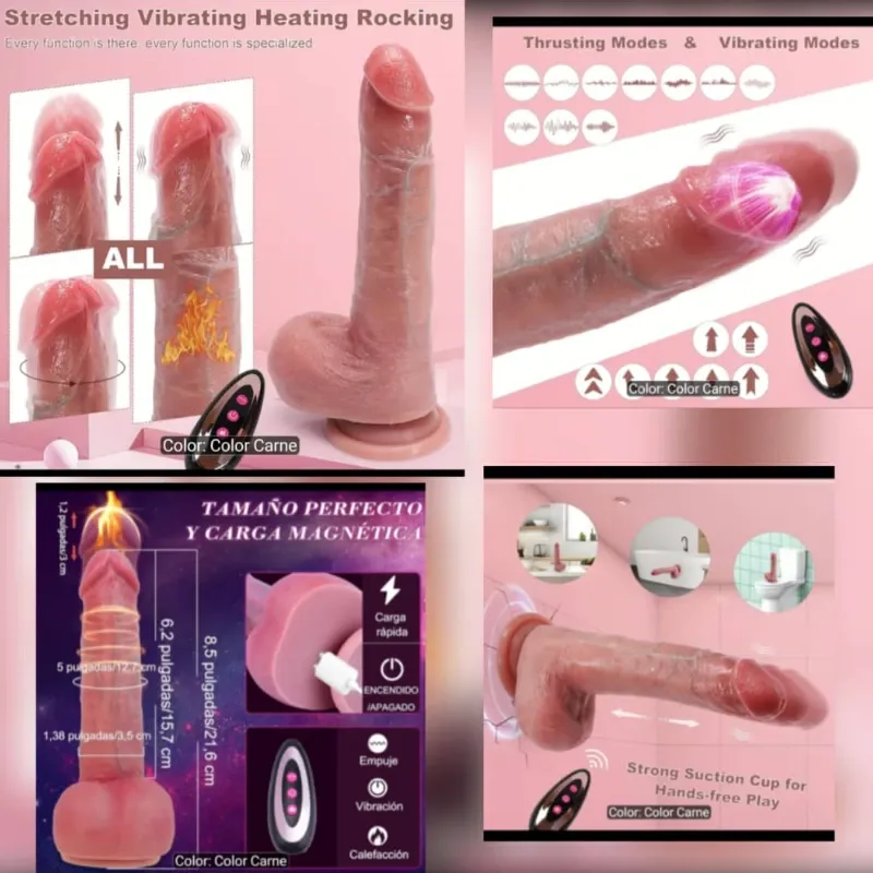 🔥 Dildo realista de calentamiento 🔥