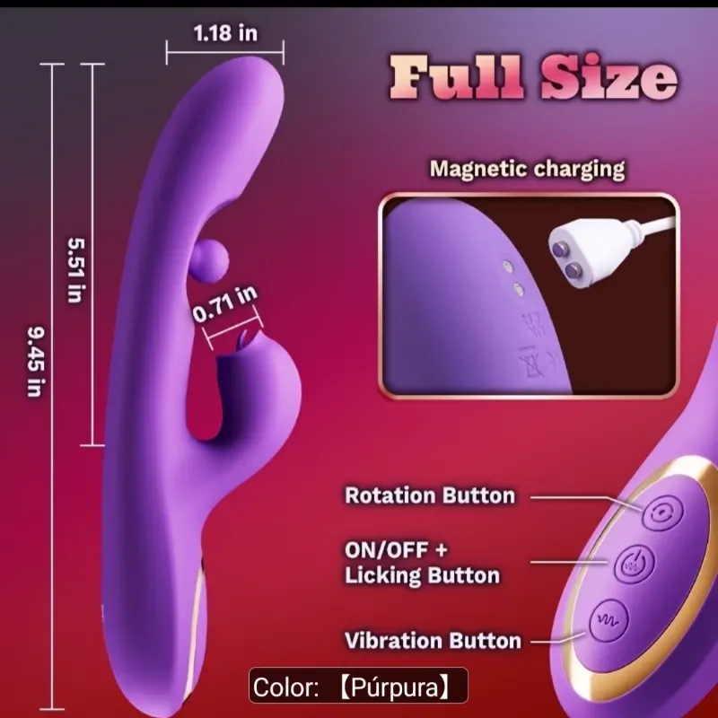 🌀Doble estimulación :Vibrador de doble motor 🔥