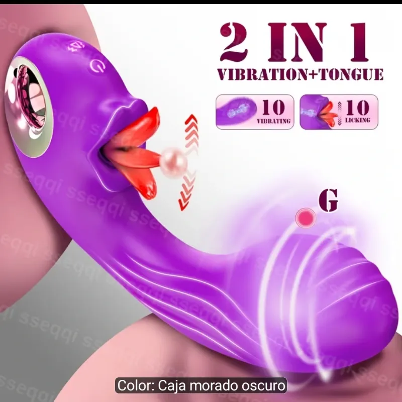 🌺Dos en uno :Vibrador y lengüita 💦