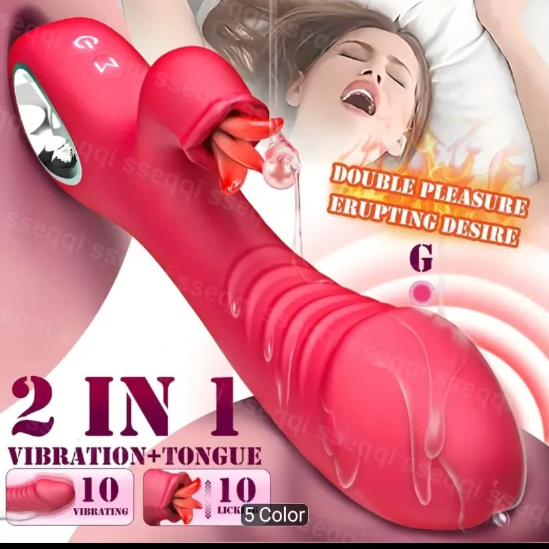 🌺Dos en uno :Vibrador y lengüita 💦