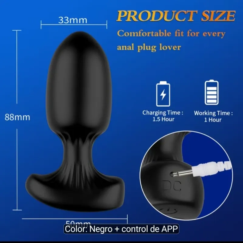 🖤 Plug anal inalámbrico ✔️