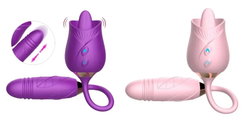 🌹Rosa +Vibrador 🌹 Dos en uno