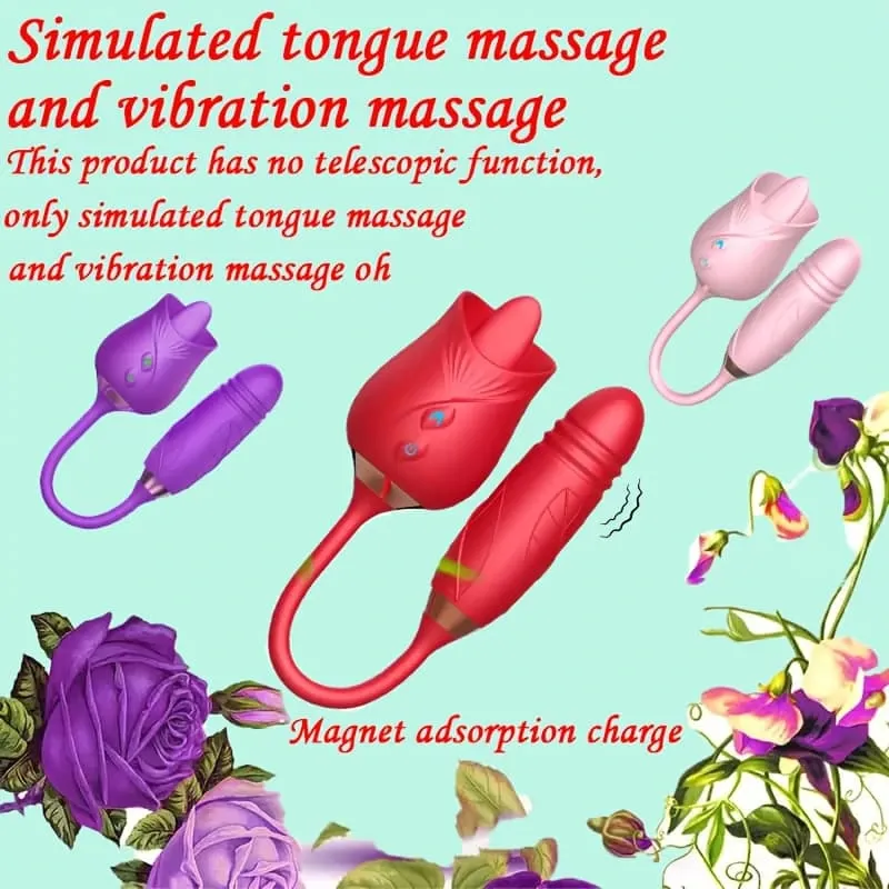 🌹Rosa +Vibrador 🌹 Dos en uno
