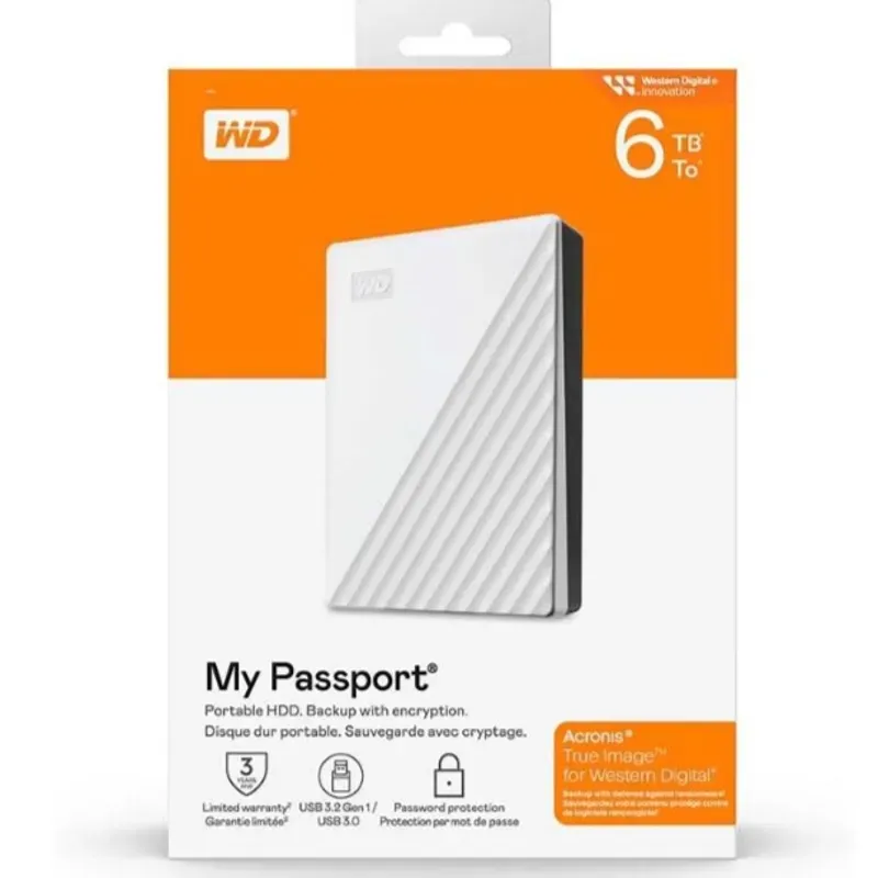 Disco Duro Externo 6TB Western Digital My Passport 