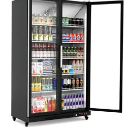 Exhibidor vertical de 2 puertas