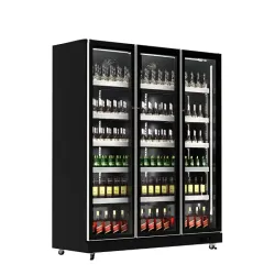 Exhibidor vertical de 3 puertas