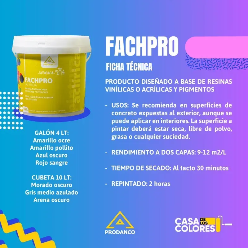 Vinil para fachada. Fachpro 10lts