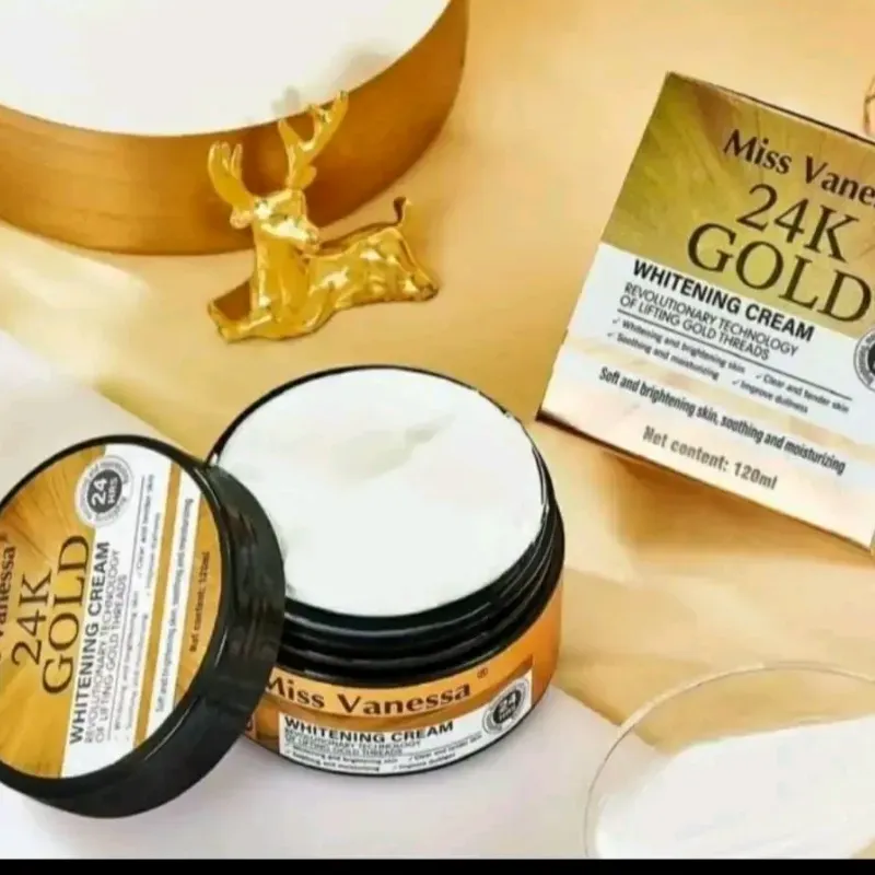 Crema blanqueadora de 24k