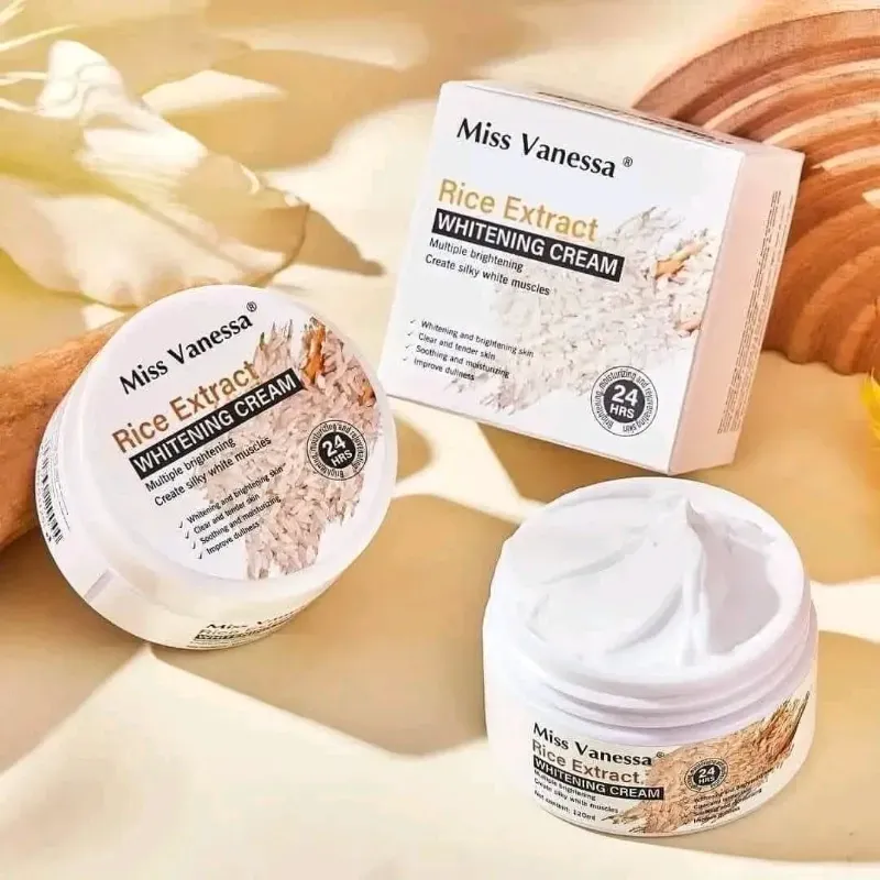 Crema blanqueadora de arroz