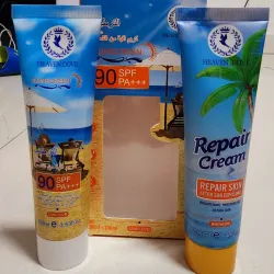 Protector solar + crema reparadora