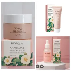 Kit Limpiador+serum+crema hidratante BIOAQUA CAMELLIAS 