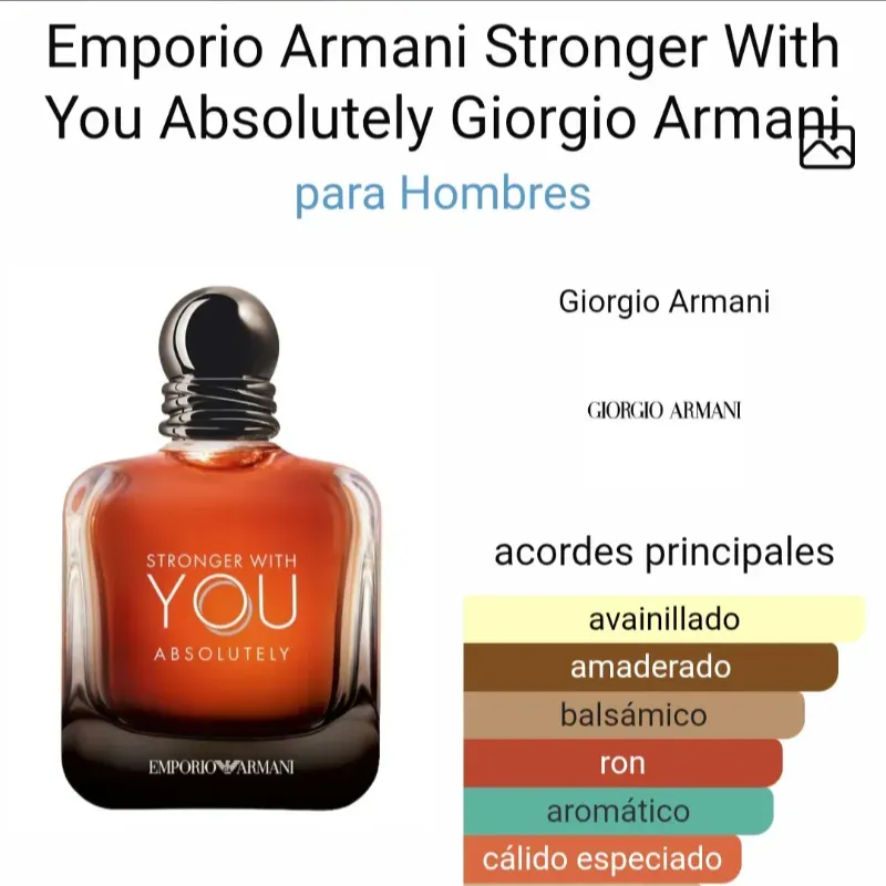 Armani Stronger with You Absolutely 100ml no tiene caja 