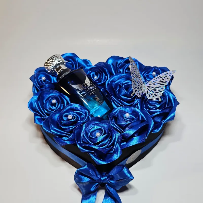 Cajita Sorpresa con rosas azules