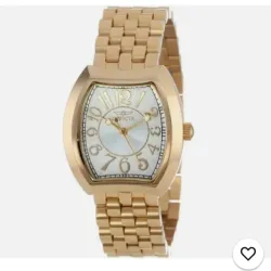 Reloj Invicta Angel para mujer con esfera plateada y baño de oro, modelo 15040