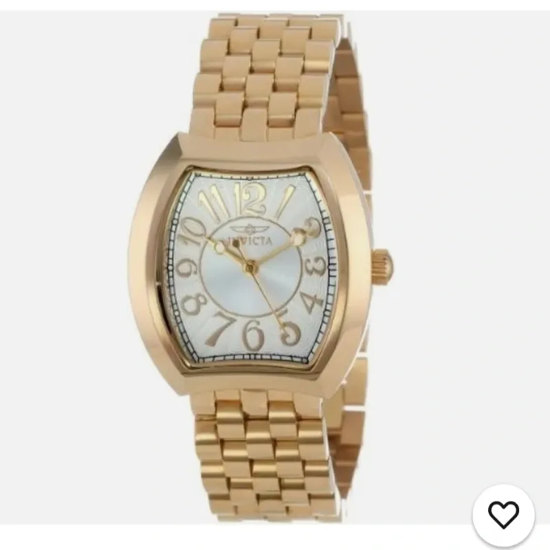 Reloj Invicta Angel para mujer con esfera plateada y baño de oro, modelo 15040