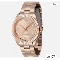 Reloj Invicta Specialty Quartz con esfera color oro rosa para mujer 36mm, modelo 47477