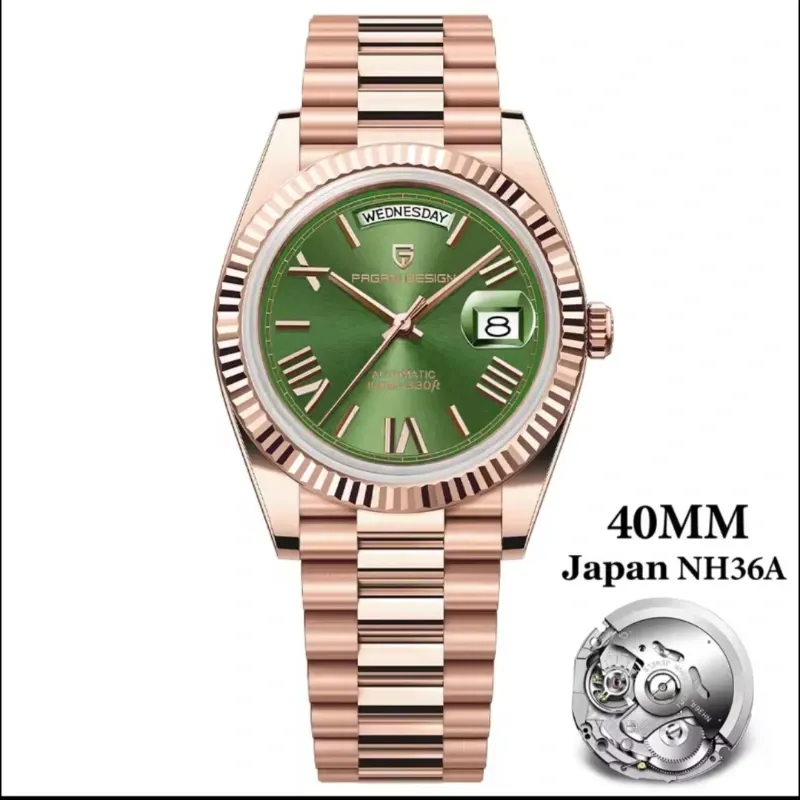 Reloj Pagani Design 40mm Automático mov NH36. Cristal Zafiro