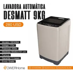 Lavadora automática DESMATT de 9kg