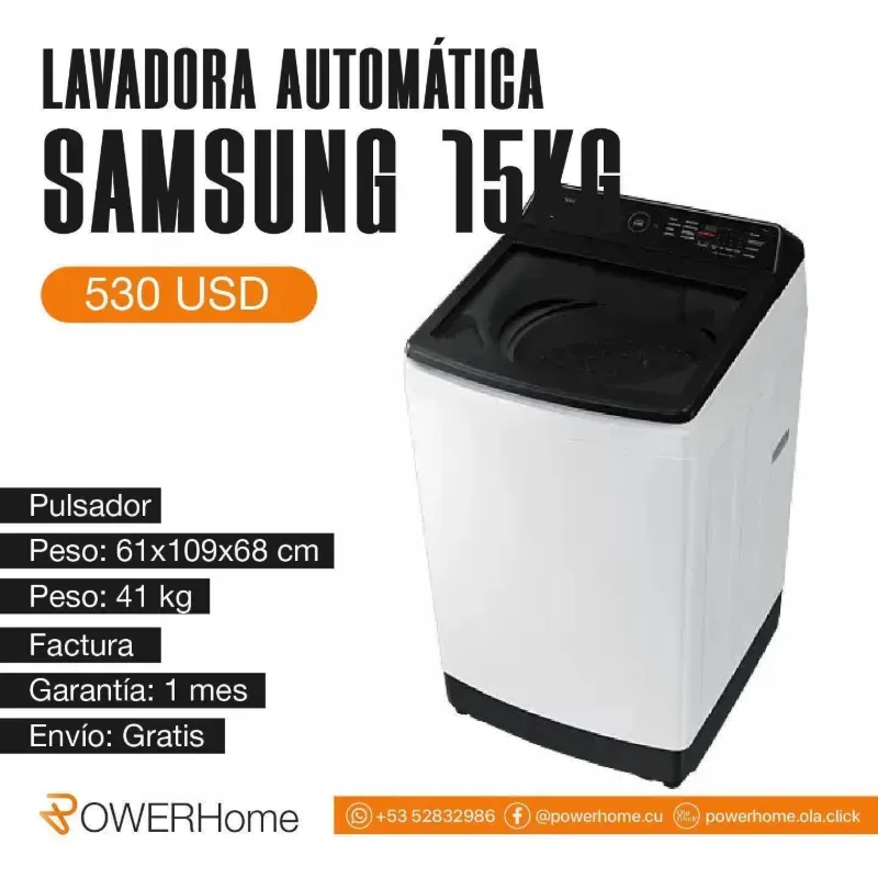 Lavadora automática SAMSUNG de 15kg