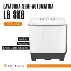 Lavadora semiautomática LG de 8kg 