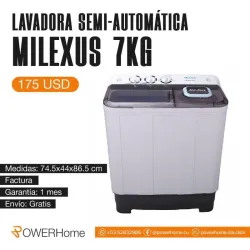 Lavadora semiautomática MILEXUS de 7kg 