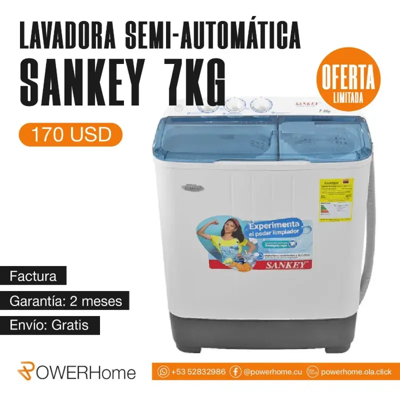 Lavadora semiautomática SANKEY de 7kg
