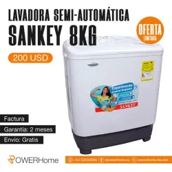 Lavadora semiautomática SANKEY de 8kg