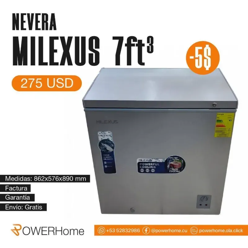Nevera MILEXUS de 7 pies³