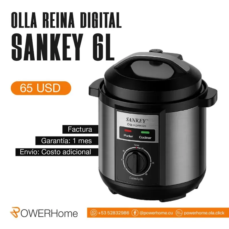 Olla reina analógica SANKEY de 6L (6 litros)