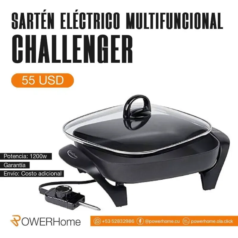 Sartén eléctrico multifuncional CHALLENGER
