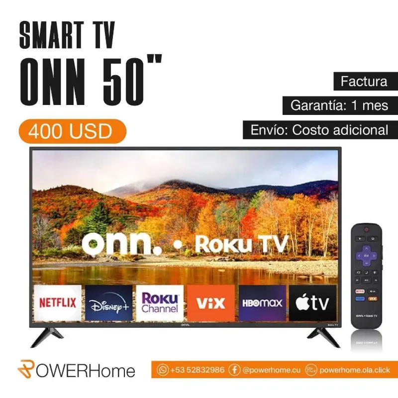 Smart TV ONN de 50" (50 pulgadas)