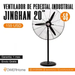 Ventilador industrial de pedestal JINGHAN de 20"
